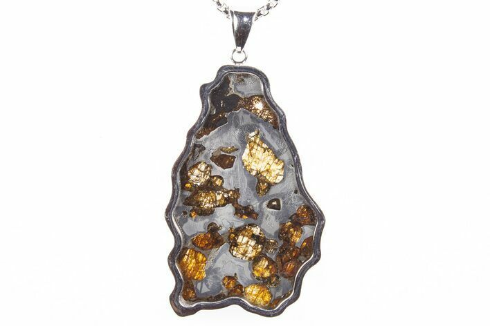 Sericho Pallasite Meteorite Pendant - Kenya #301038